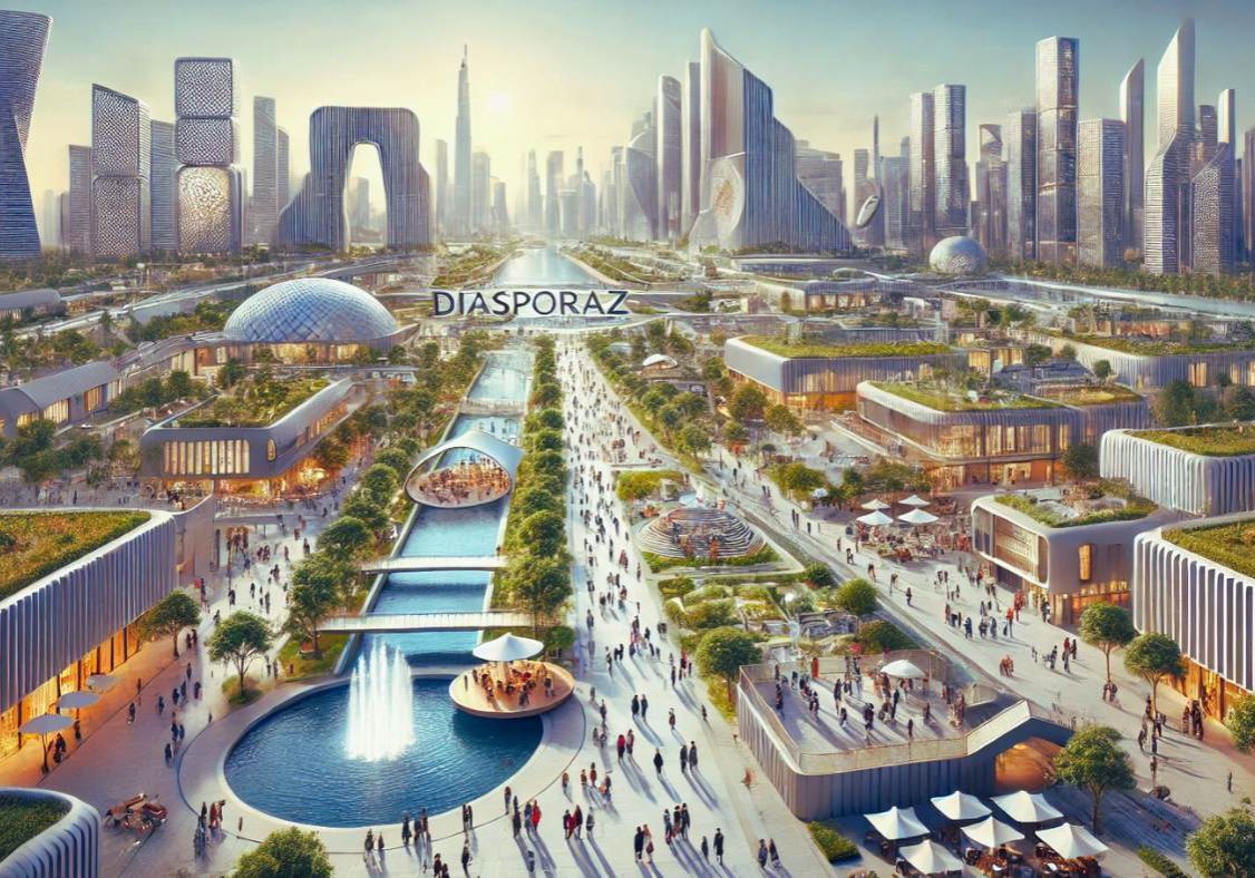 Diasporaz city-slide red